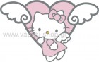  Hello Kitty με Φτερωτή Καρδούλα