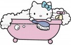  Hello Kitty στην Μπανιέρα της