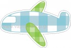  Αεροπλανάκι Καρό Σιέλ-Πράσινο
